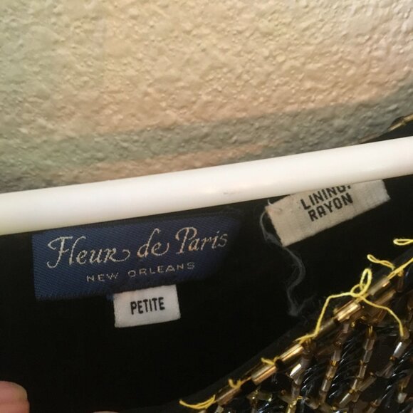 VTG 80s Black Sequins Dress Maxi Dress Gold Stars Blue Pink Lightning Bolt Sz 6 - Picture 13 of 16